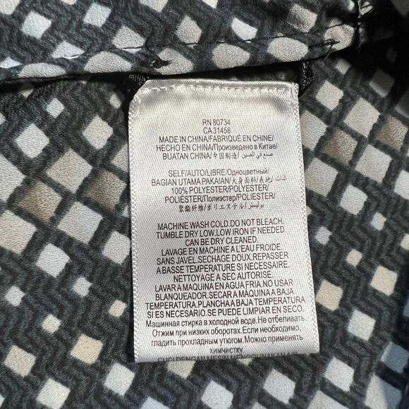 BCBG Maxazria Snake Print Neck Tie Knee Length Dress Size Small Trendy Edgy - Picture 8 of 10